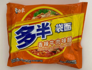 Лапша Байсян со вкусом острой говядины 115г б/п